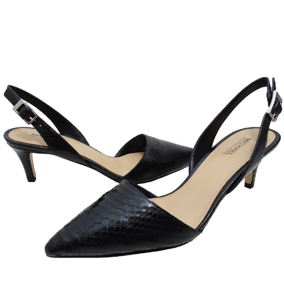 michael kors slingback kitten heels